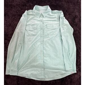 Eddie Bauer Women’s Infinity Tab Sleeve Light Green Travel Shirt‎ Sz XL
